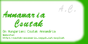 annamaria csutak business card